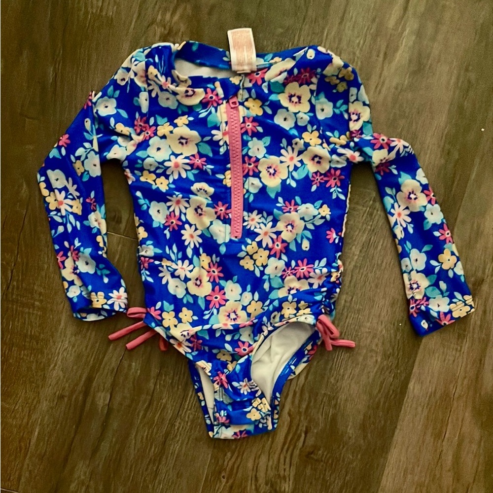 Cat & Jack Blue and Pink Rashguard Swimwear